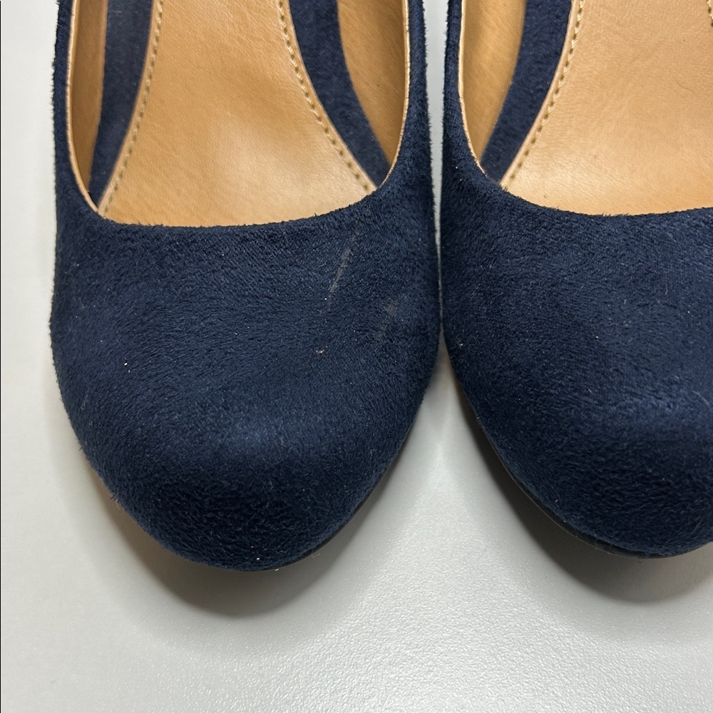CL by Laundry Dark Blue Wedges 5.5 - Picture 3 of 11